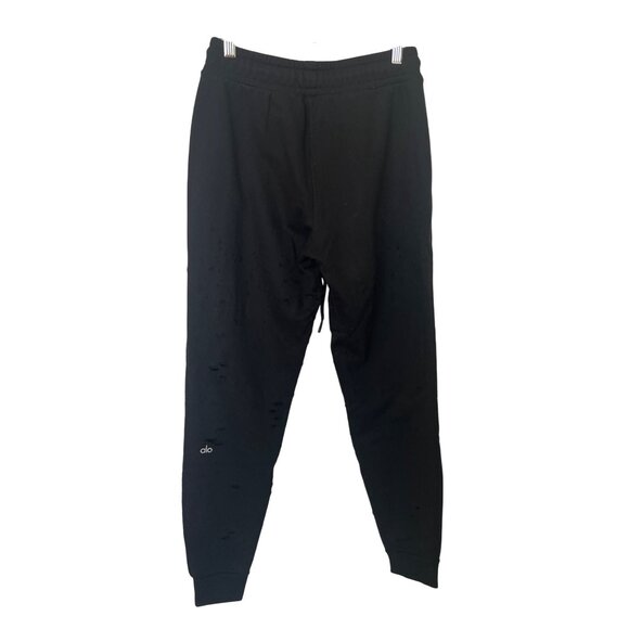 Alo Yoga Fierce Distressed Black Joggers - Picture 4 of 6